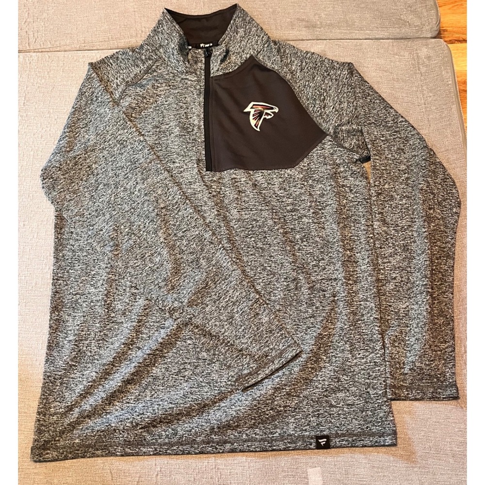 Fanatics‎ Atlanta Falcons NFL Pro Line Quarter Zip Pullover Men's M Heather Gray